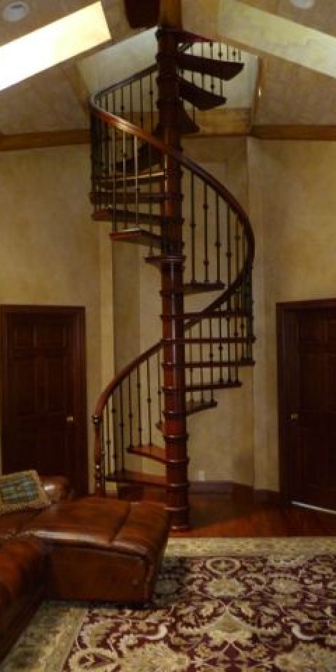 Wood Spiral Stairways